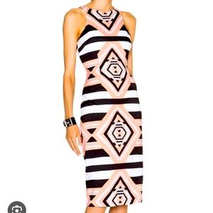 Mara Hoffman Anthropologie Geometric Midi Peach Pink Dress